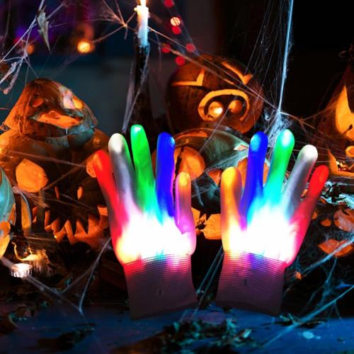 Zcargel Led Glowing Gloves Flashing Party Cosplay For Adults Children Christmas Halloween Performance Atmosphere Hand Props