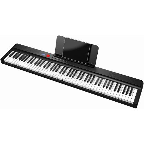 Longeye Foldable Piano Keyboard 88 Key Folding Piano Portable Electric Keyboard Semi Weighted Digital Piano for Beginners with Headphone, Sustain Pedal, Music Rest, Carry Case (Enhanced Sound)