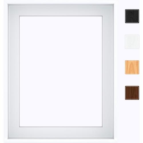 Canvas Floater Frame for Finished Canvas Art, 1.25 Deep Floating Shadow Gap Design, Modern Wall Decor for Home & Office, Gallery Style Display, Hardware Included (White, 20x30)