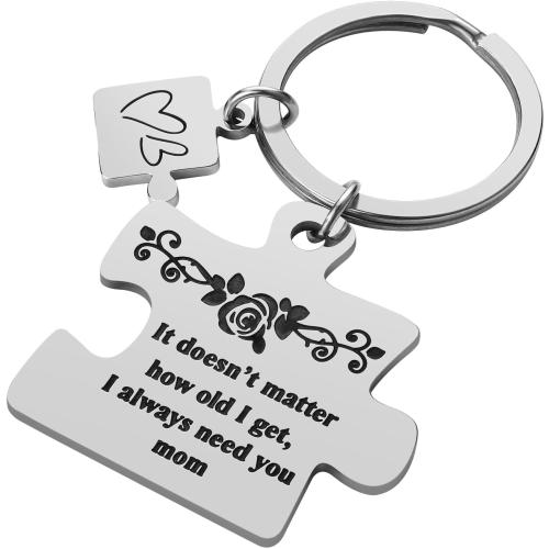 Christmas Gifts for Mom - Mother’s Day Present from Daughter Son, Mom Gift for Birthday Christmas Valentine’s Day，I Always Need You Mum Keychain Mother Keyring