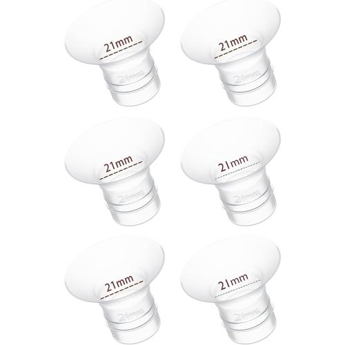 21mm Flange Insert 6PC, Compatible with 21mm Flange Spectra/Flange Inserts for Spectra Flange 21mm/Momcozy Wearable Breast Pump Flange Insert/Medela Flange 21mm/Elvie/Willow/TSRETE