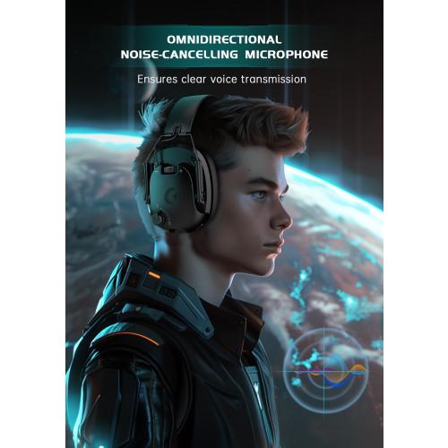 Wireless Gaming Headset for PC, PS5, PS4, Switch, Gaming Headset with Detachable Noise Cancelling Mic, 2.4GHz & Bluetooth 5.3 Dual Connection, 7.1 Surround Sound Black