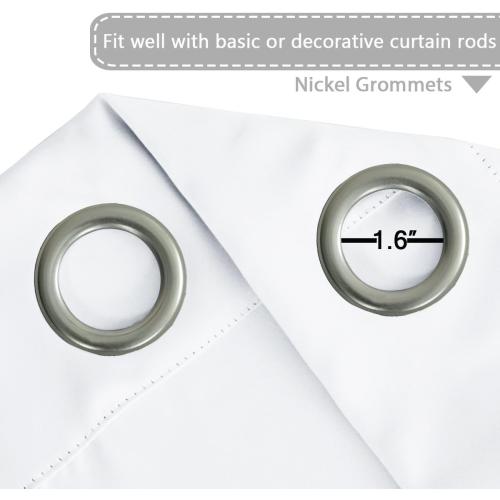 H.VERSAILTEX Patio White Curtains 100 x 96 Inches for Sliding Door Extral Wide Blackout Curtain Panels Thermal Insulated Room Divider - Grommet Top, 8' Tall by 8.5' Wide