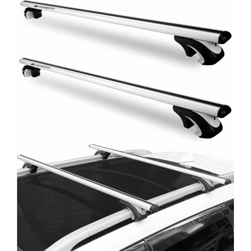 Car Roof Rack Cross Bars 55 Thick Aluminum Crossbars Universal Roof Rack Adjustable Roof Cross Bars with 200 lbs Load Capacity Fits Most Vehicles with Existing Raised Side Rails with Gap