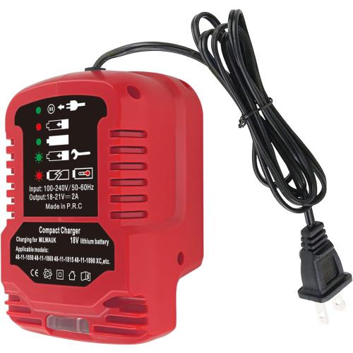 Portable Charger Replacement for Milwaukee Charger M18, Compatible with Milwaukee Battery Charger M18 18V Lithium-ion Batteries 48-11-1862, 48-11-1880, 48-11-1850, 48-11-1852, 48-11-1812