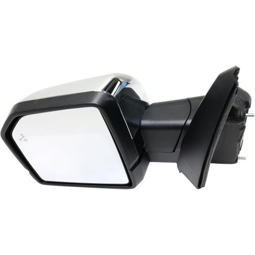 Kool Vue Mirror Compatible with Ford F-150 2015-2017 Driver Side With Heated Power Folding Blind Spot Detection in Glass In-housing Signal Light Puddle Light
