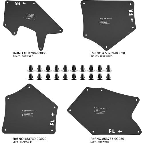 Toyota Tundra Fender Liner Splash Guard - Essential Wheel Well Liners for Tundra Sequoia 2007-2020, Top Toyota Tundra Accessories for Superior Protection(with 20 Clips), Black-D