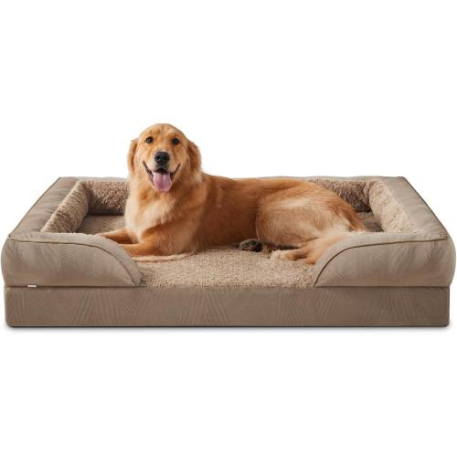 INVENHO Orthopedic Dog Beds Large Sized, XL Washable Dog Sofa with Egg-Crate Foam, Waterproof Lining and Non-Skid Bottom