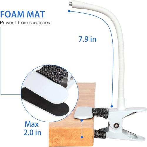 iTODOS Baby Monitor Mount Compatible with Nanit Pro Smart Baby Monitor & Flex Stand Baby Monitor, 8inches Flexible Arm Monitor Mount,Attach Your Baby Cam Wherever You Like-1pack (baby monitor not included)