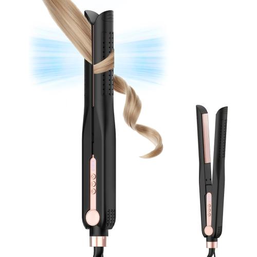 Airflow Styler, Titanium Flat Iron Hair Straightener, Professional Curling Iron with Cooling Air Vents to Lock in Style