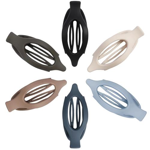 Flat Hair Clips for Women - 6 PCS French Flat Claw Clips Medium Hair Clips for Girls Large Hair Claw Clips for Thick or Thin Hair Strong Hold No Slip Hair Accessories for women (Brown Grey)