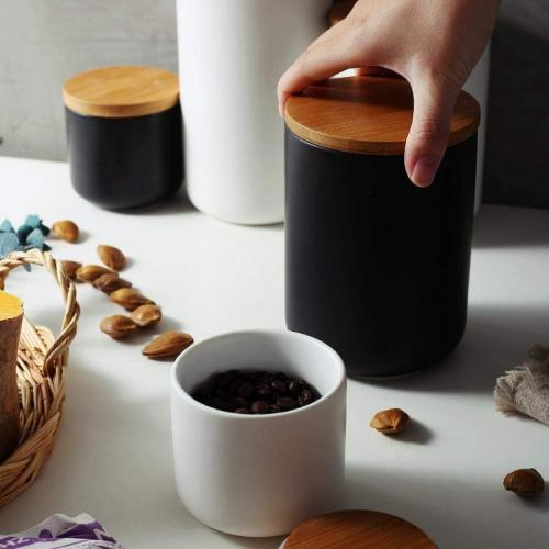 MilkyWay Food Storage Jar Ceramic Canisters With Airtight Seal Lid L 34oz