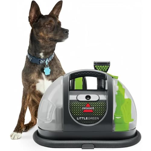 BissellPet - Little Green Multi-Purpose Portable Carpet and Upholstery Cleaner, Car and Auto Detailer, with Exclusive Specialty Tools, Silver