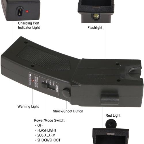 Self-Defense Heavy Duty Stun Gun for Men & Women,15 Foot Range,1.80 µC Painful Charge,LED Flashlight,Safety Switch