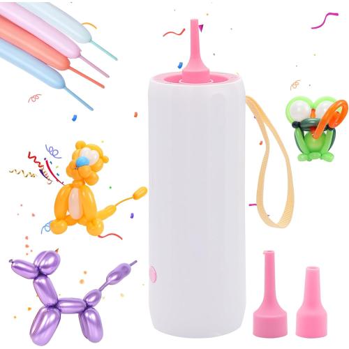 3T6B Balloon Pump Electric Air Pump for Balloons Portable Balloon Inflators Blower Machine for Birthday Party Balloon Decorations for Long Animal Twisty Curly Balloon, Foil Balloons(12V 18W)