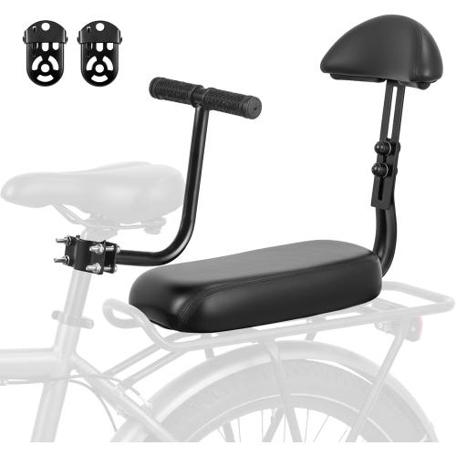 Zacro Kids Bike Seat Set 2.0, Comfort Bike Seat with Adjustable Backrest, Wide Child Bicycle Rear Seat Cushion Back Safety Armrest Handrail Feet Pedals, Children Bicycle Back Seat for Over 5 Years Old