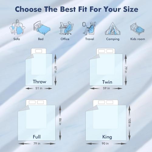 Elegear Double-Sided Arc-Chill® 3.0 Cooling Blanket for Hot Sleepers, King