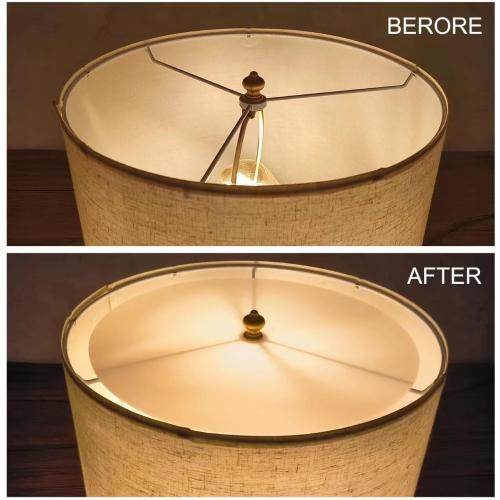 Round Lampshade Diffuser, 16 Diameter with 3/8 Center Hole Diffuser Lamp Shade for Drum Style Lampshades Pendants Softening Light, Frosted White Acrylic, Fits 16.5-18 Openings
