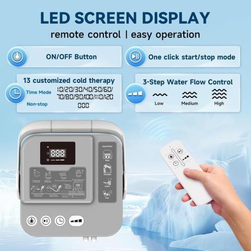 Cold Therapy Machine,Programmable Timer Ice Therapy for Knee with Silent Pump,Knee Ice Machine for Sports Injuries Cryotherapy,Shoulder,Ankle and Back
