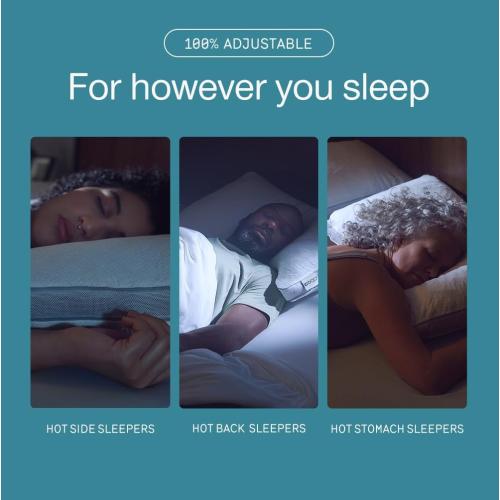 Coop Home Goods Cool  Adjustable Pillow, King Size Plus Shaped Memory Foam Pillows with Cooling Gel, Back, Neck Support, Stomach or Side Sleeper Pillow, CertiPUR-US/GREENGUARD Gold‼️missing item‼️