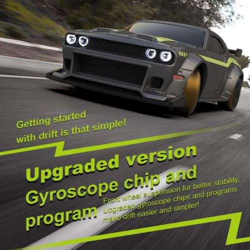 Turbo Racing 1:76 Scale Drift RC Car with Gyro Mini Full Proportional RTR 2.4GHZ Remote Control with 2 Replaceable Body Shell (C65-GREY)