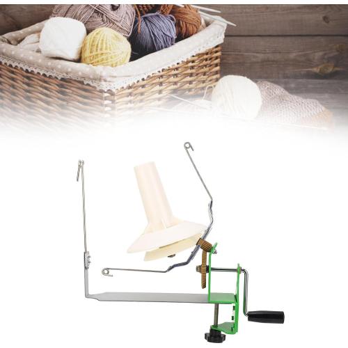 Yarn Winder Hand Operated, Large Capacity Manual Yarn Winder, Stainless Steel and Plastic Wool Winder for Knitting Crocheting, 2 in 1 with 6 Accessories for Efficient