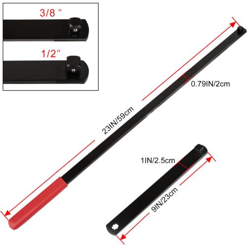 8PCS Serpentine Belt Tool Kit, Belt Tensioner Wrench Set 3/8 & 1/2 Drive for Automotive Engine Maintenance