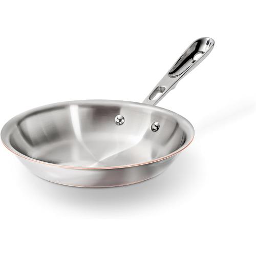All-Clad Copper Core 5-Ply Stainless Steel Fry Pan 8 Inch Induction Oven Broiler Safe 600F Pots and Pans, Cookware Silver
