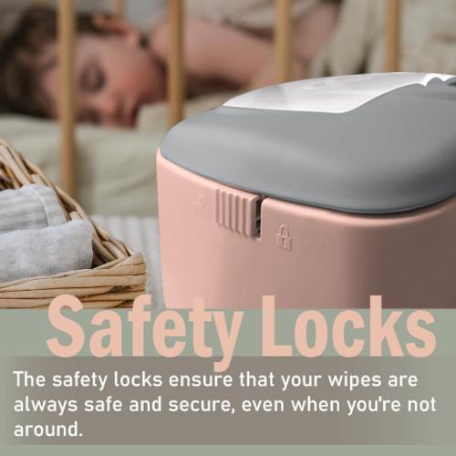 Baby Wet Wipe Warmer, Dispenser, Holder and Case - Easy Press On/Off Switch, Only Available at Amazon