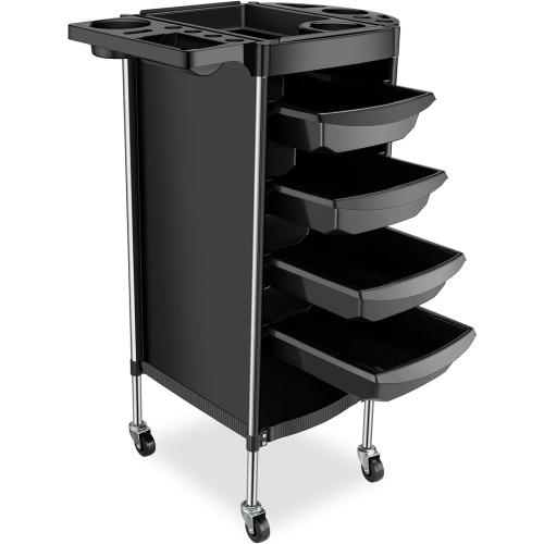 Noverlife Hair Salon Storage Tool Cart, 6-Layer Salon Cart with Wheels, Space Saving Barber Station Trolley, Rolling Carts for Hair Stylist Barber Storage Trolly for Hairdressing Beauty SPA Tattoo