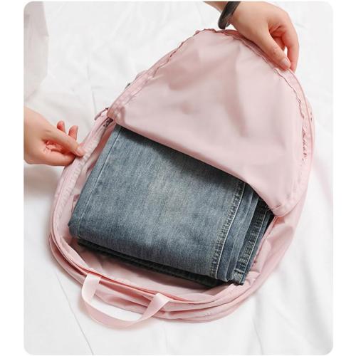 2 Pieces Set Pack Cube Luggage Pack Organizer Travel Accessories Travel Clothes Storage Bag, Organizing Bag, Separate Bag, Clothes Travel Bag (Beige)