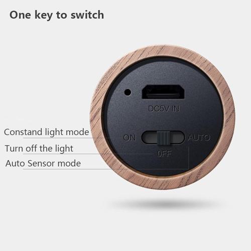 Chilvane Motion Sensor Light Indoor Night Light Wall Sconce Wooden Rechargeable Portable Magnetic Battery Operated LED Night Light for Kids Bathroom Toliet Light Closet Bedroom,White Ash Wood Pack 2