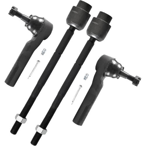 4pcs 2WD Front Steering Kit Tie Rod End Inner and Outer Complete Kit for Chevrolet Malibu Pontiac G6 Saturn Aura 2004-2012