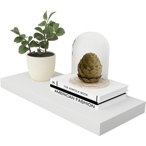 WELLAND Simons Floating Wall Shelf Ledge Shelves, 18-Inch, White