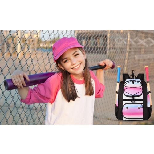 MATEIN Softball Bag, Lightweight Baseball Backpack with Shoe Compartment, Baseball Bag with Fence Hook for TBall Bat & Equipment, Softball Gifts Catchers Backpack for Women Fit Batting Glove, Helmet