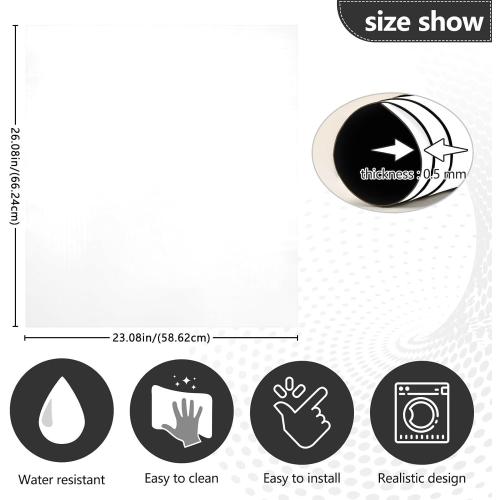 White Dishwasher Magnet Cover Front Dishwasher Cover Decoration Reusable Decal for Home Cabinet Decals Appliances Stickers 23 L x 26 H