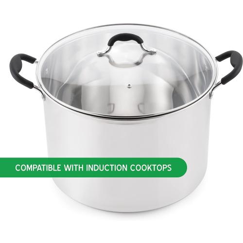 Silver 21.5Qt Prep•N•Cook by McSunley 21.5Qt Induction Stainless Steel Water Bath Canner