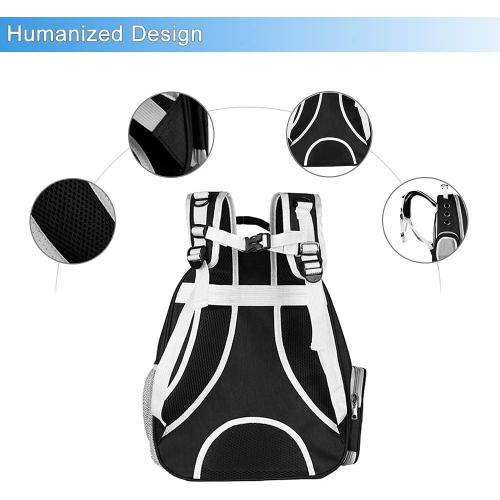 Cat Backpack Carriers, Dog Backpack, Pet Backpack for Small Cats Puppies Dogs Bunny, Airline-Approved Ventilate Transparent Bubble Backpack for Travel and Outdoor(Black)