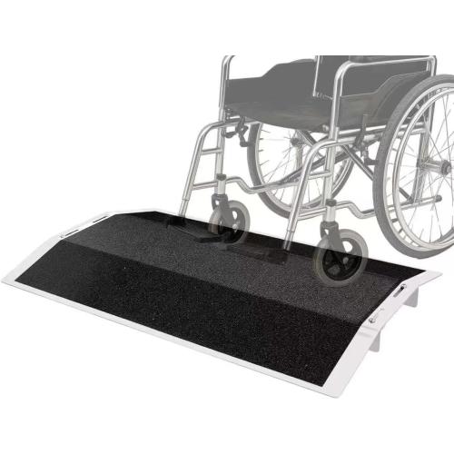 27.75 L x 1.65 H Bridge Threshold Ramp for Doorways–Fits 2.85–6 Wide Thresholds with Adjustable Support Bars Non-Slip Aluminum Wheelchair Ramps for Home Steps,Sliding Door Ramp for Wheelchair