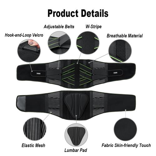 YAHA Back Brace for Lower Back Pain Relief for Women/Men with Lumbar Pad, Back Support Belt with 7 Stays for Heavy Lifting, Sedentariness, Breathable Lumbar Support for Herniated Disc, Sciatica - Size M