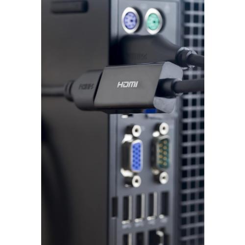 PHILIPS DisplayPort to HDMI Adapter, Unidirectional, Works with Laptops, Tablets, Full HD 1080p, 4K Ultra HD, Mac and PC Compatible, Compact Design, Portable, Black, SWV9200G/27 (2PK)