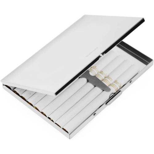 Extra Slim Stainless Steel Cigarette Case Holds 9 Cigarette (Regular Size 84mm and King Size)