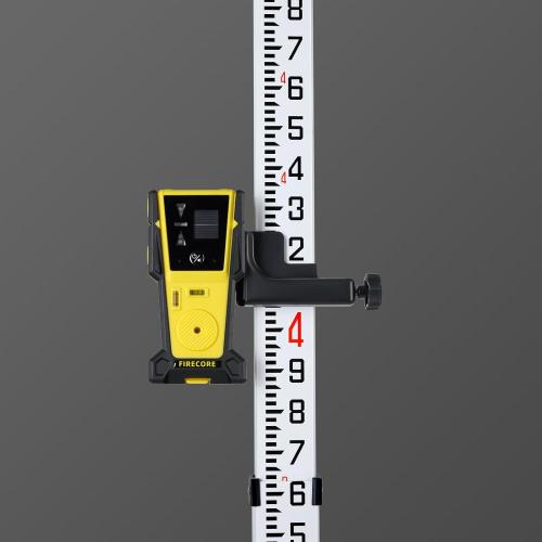 Firecore 16-Foot Aluminum Grade Rod - 10ths, 5 Sections Telescopic with Bubble Level-FLR500B