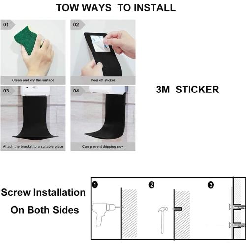 Drip Tray for Wall Mounted Soap Dispenser, Prevent Dripping and Spraying, Dispenser Stand, Black