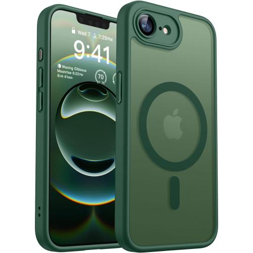 CANSHN Magnetic Shockproof for iPhone 17e / 16e Case, Deep Green