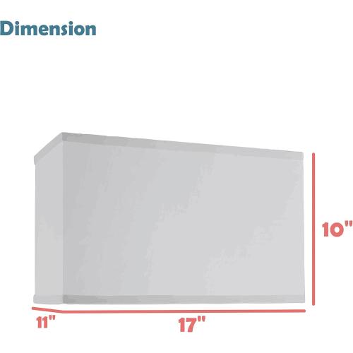 Aspen Creative 38751, Contemporary Design Collapsible Rectangular Spider Shade, (17 11) Top x (17 11) Bottom x 10 Height, Oatmeal Linen