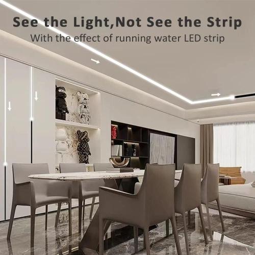 20-Pack 3.3FT/1M LED Strip Aluminum Channel Diffuser,Collar Shape Tape Light Under Cabinet Floating Shelf Alcove Recessed 17X7MM Matte Black Anodized Track, PC Black Cover Concave Slot Profile