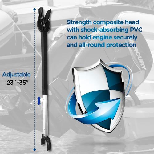 Boat Transom Saver Adjustable Shock Absorbing Boat Transom Saver with Composite Head Ideal for Holds Engine, Roller and Trailer Mounts