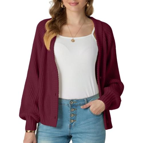 Size L ...GRECERELLE Women's Cardigan Sweater Thick Knitted Open Front Long Sleeve Button Up Loose Casual Oversized Outerwear, S-2XL