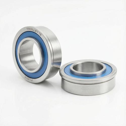 4 Pcs Blue Sealed Flanged Ball Bearings ID 3/4 x OD 1-3/8, Applicable Lawn Mower, Wheelbarrows, Carts & Hand Trucks Wheel Alternative to 532009040, AM118315, AM127304, 10513, 251210 Etc
